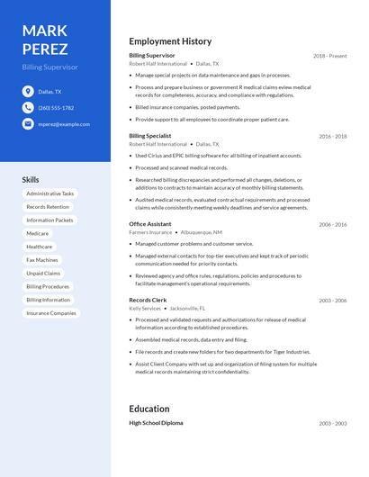 Resume example 9