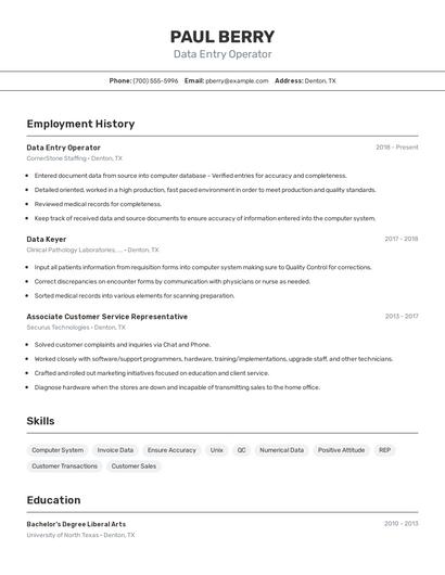 Resume example 4