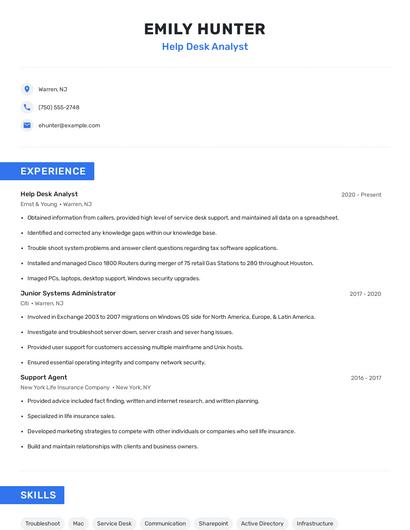 Resume example 5