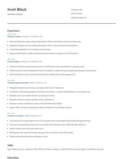 Resume example 9
